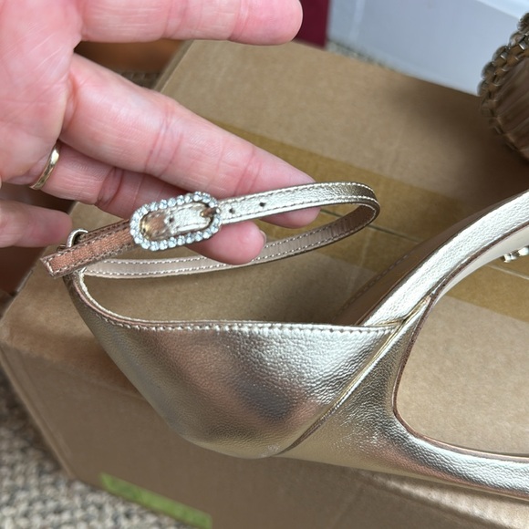 • Sam Edelman • Womens Evelynn Strappy Heel, Gold Leaf, Size 7.5 💛🤩 (In box!) - Picture 10 of 17